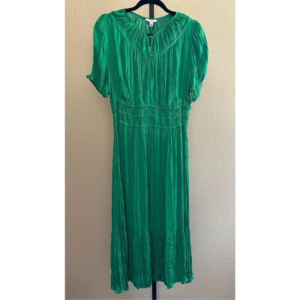 Anthropologie Current Air Brooklyn Midi Dress in Green Size L - Picture 3 of 7